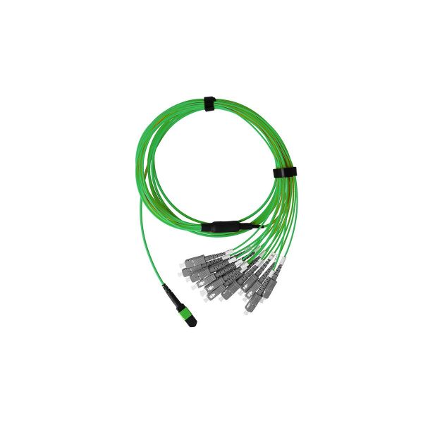 BlueOptics LWL MTP/8xSC Duplex Breakout Kabel OM5 50 Meter