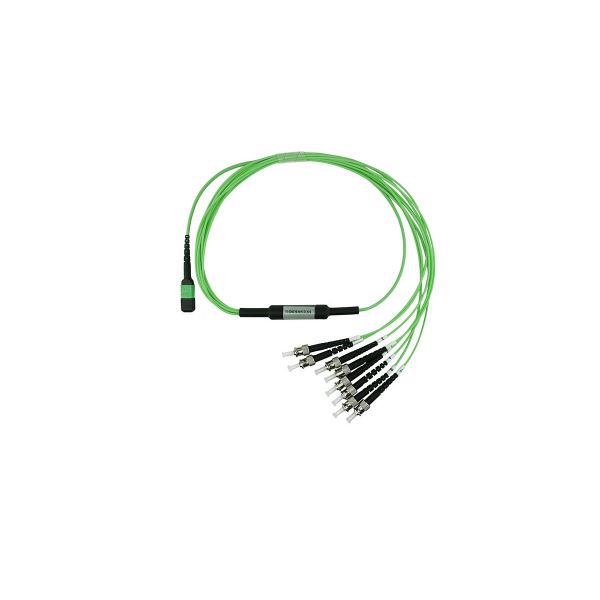 BlueOptics LWL MPO/4xST Breakout Kabel OM5 30 Meter