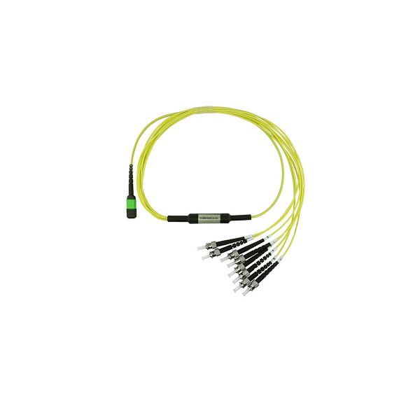 BlueOptics LWL MPO/4xST Breakout Kabel G.657.A1 Singlemode 15 Meter