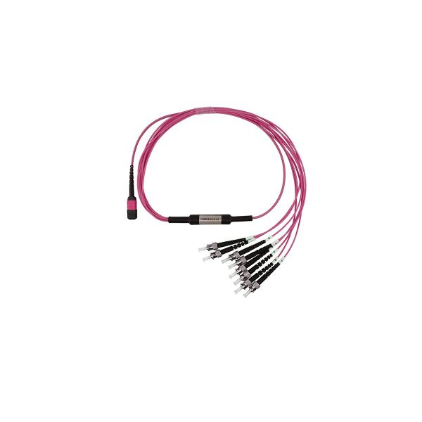 BlueOptics LWL MPO/4xST Breakout Kabel OM4 2 Meter