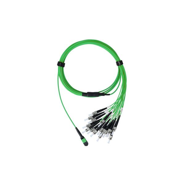 BlueOptics LWL MPO/8xST Duplex Breakout Kabel OM5 3 Meter